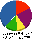 日本環境プラン 貸借対照表 2012年12月期
