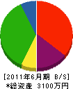 ナカシマ建設 貸借対照表 2011年6月期