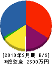 山田電機商会 貸借対照表 2010年9月期