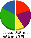 谷垣工業 貸借対照表 2013年1月期