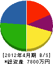 瀬戸崎ハイテック 貸借対照表 2012年4月期