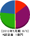 昭和水道 貸借対照表 2012年5月期