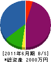 シマイ 貸借対照表 2011年6月期