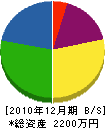福永塗装店 貸借対照表 2010年12月期