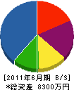 堀江板金工業 貸借対照表 2011年6月期