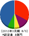 田中土木 貸借対照表 2012年3月期