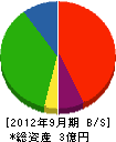 日本電業社 貸借対照表 2012年9月期