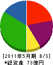 三晃社 貸借対照表 2011年5月期