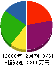 山崎建設 貸借対照表 2008年12月期