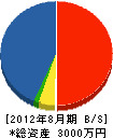 中島材木店 貸借対照表 2012年8月期