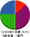 小山田建設 貸借対照表 2009年7月期