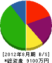 山眞組 貸借対照表 2012年8月期