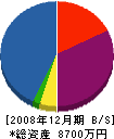 戸松工務店 貸借対照表 2008年12月期
