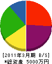 瀧本電設工業 貸借対照表 2011年3月期