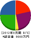 青井商事 貸借対照表 2012年8月期