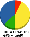 昭和ボーリング 貸借対照表 2009年11月期