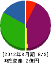 カワハラ技建 貸借対照表 2012年8月期