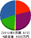 青山工事店 貸借対照表 2012年6月期