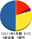 戸塚工務店 貸借対照表 2011年6月期