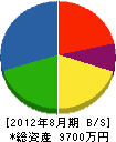 滋賀電業 貸借対照表 2012年8月期