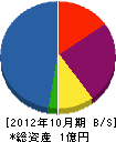 志村管工業所 貸借対照表 2012年10月期