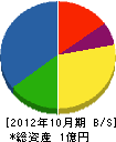 仙北設備工事 貸借対照表 2012年10月期