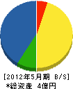 庭の川島 貸借対照表 2012年5月期
