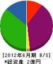 角田建築 貸借対照表 2012年6月期