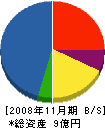 斎田産業 貸借対照表 2008年11月期