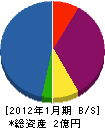早川建設 貸借対照表 2012年1月期