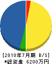 丸岡工業 貸借対照表 2010年7月期