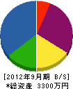 藤田シート 貸借対照表 2012年9月期
