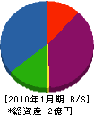 東亜グラウト 貸借対照表 2010年1月期