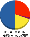 文京電気 貸借対照表 2012年6月期