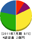 日高電設 貸借対照表 2011年7月期