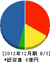 岩堀工務店 貸借対照表 2012年12月期