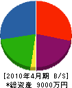 谷元工務店 貸借対照表 2010年4月期