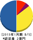 渡栄土木 貸借対照表 2013年1月期