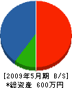 松元工業社 貸借対照表 2009年5月期