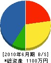 三川建設 貸借対照表 2010年6月期