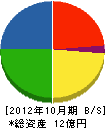 寿工務店 貸借対照表 2012年10月期
