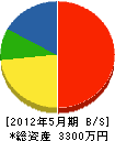 佐藤設備工業所 貸借対照表 2012年5月期