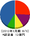 大青工業 貸借対照表 2012年3月期