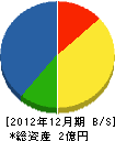 渡辺建設工業 貸借対照表 2012年12月期