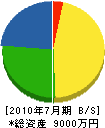 稲元工業 貸借対照表 2010年7月期