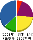 大雄建設 貸借対照表 2008年11月期