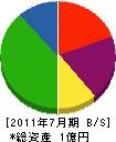 藤田建設 貸借対照表 2011年7月期