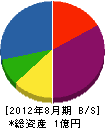 駒井建設 貸借対照表 2012年8月期