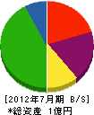 藤田建設 貸借対照表 2012年7月期
