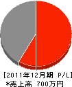 藤井塗装工業所 損益計算書 2011年12月期